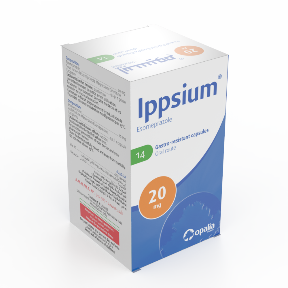 IPPSIUM 20 mg Gastro-resistant capsule Bottle of 14